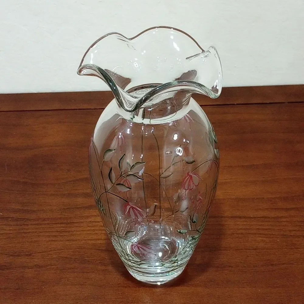 Lenox Frosted Bouquet Fuschia Vase, Vintage!